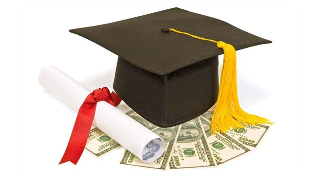Graduation Hat With Diploma And Money